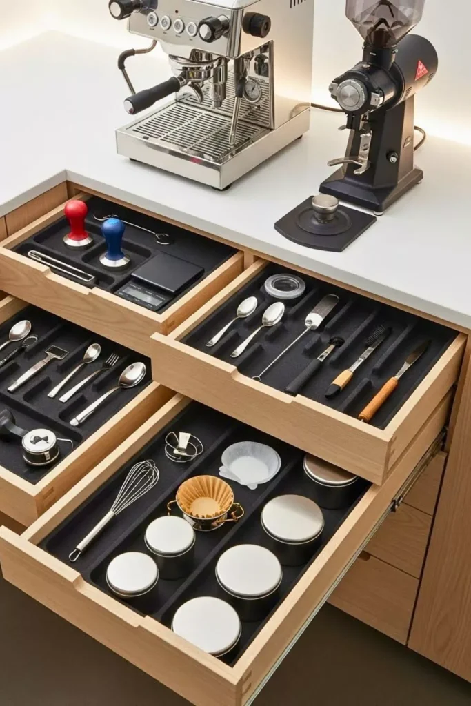 Coffee Corner with Drawer Organization