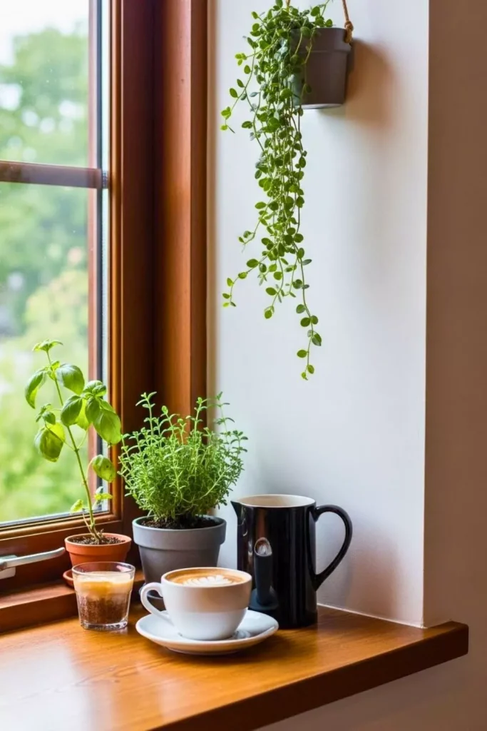 Coffee Nook with Plant Accents