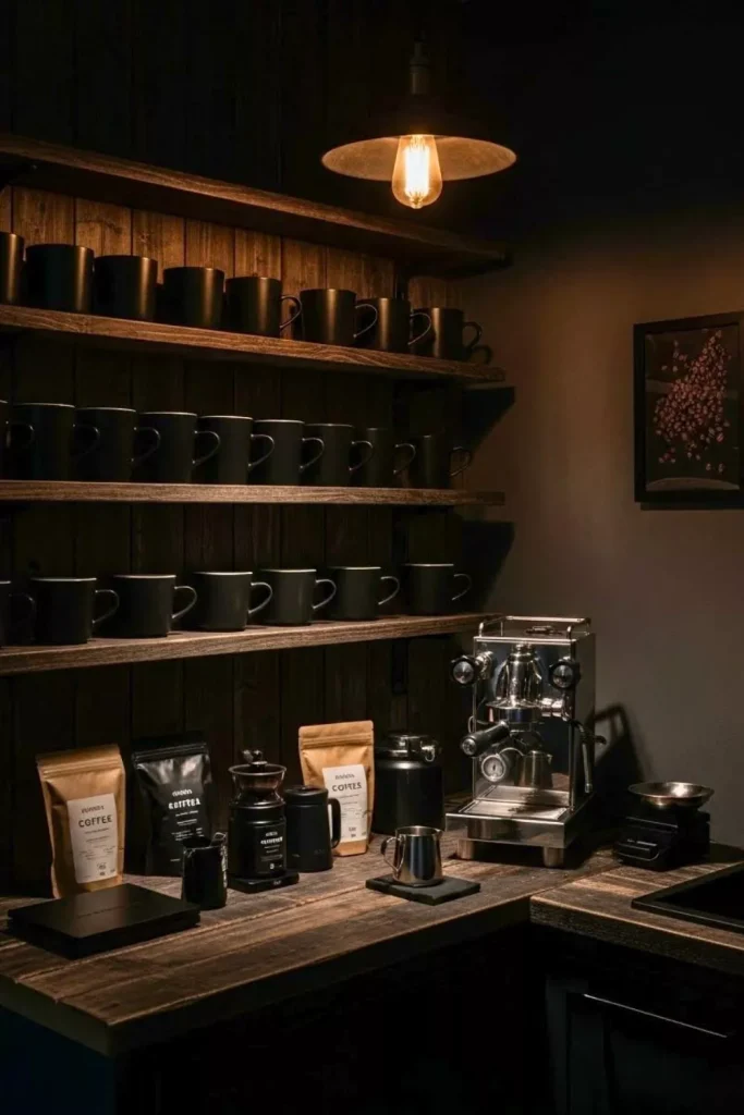 Dark and Moody Coffee Station