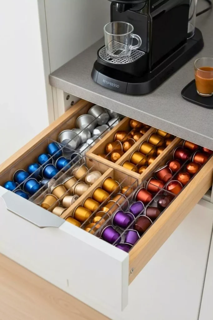 Drawer-Based Capsule Organization for a Clean Look