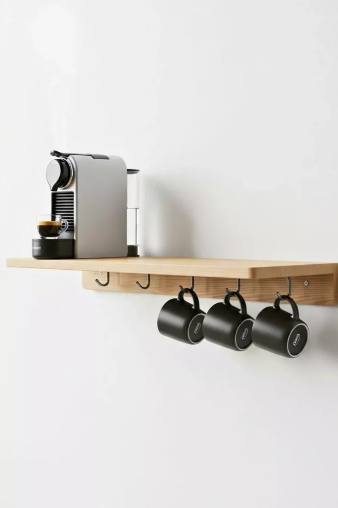 Floating Coffee Shelf for Ultra-Small Spaces
