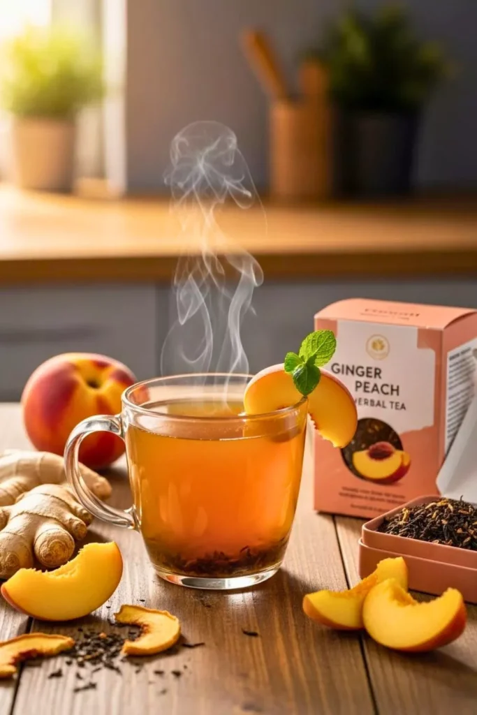 Ginger Peach Herbal Tea