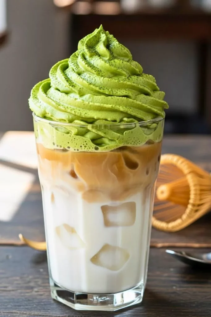 Matcha-Topped Dalgona