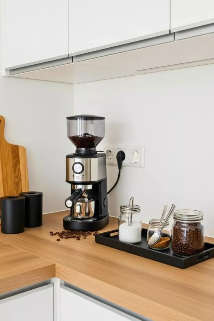 Minimal Kitchen Coffee Station