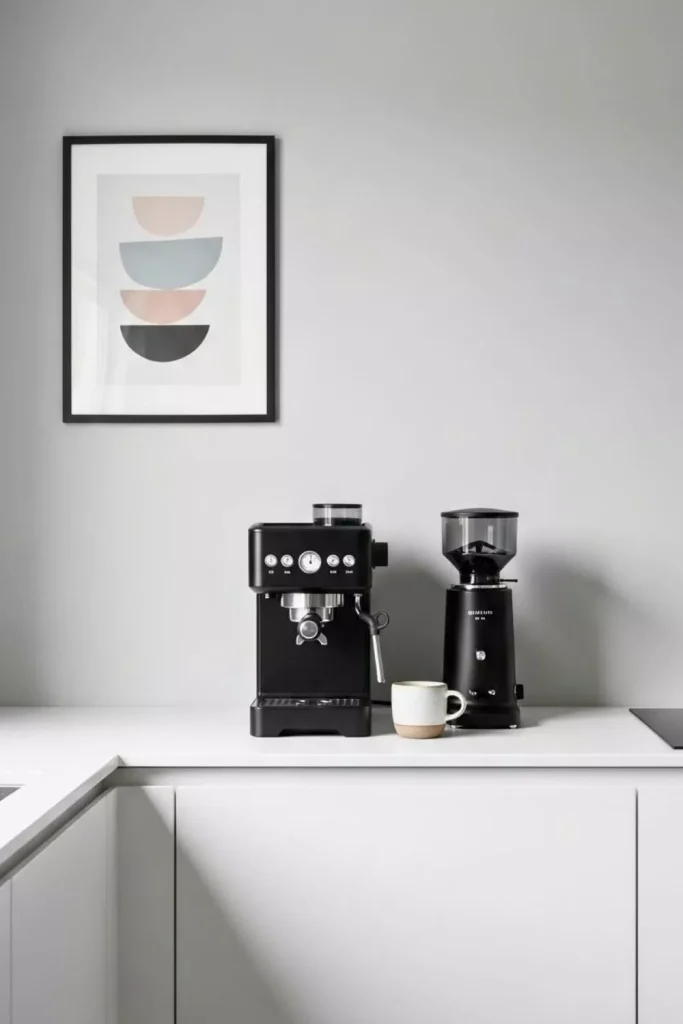 Modern Coffee Corner with Clean Lines