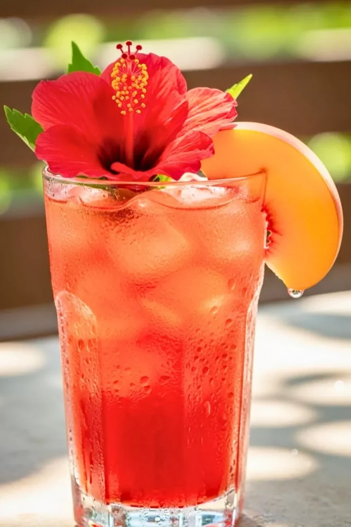 Peach Hibiscus Iced Tea
