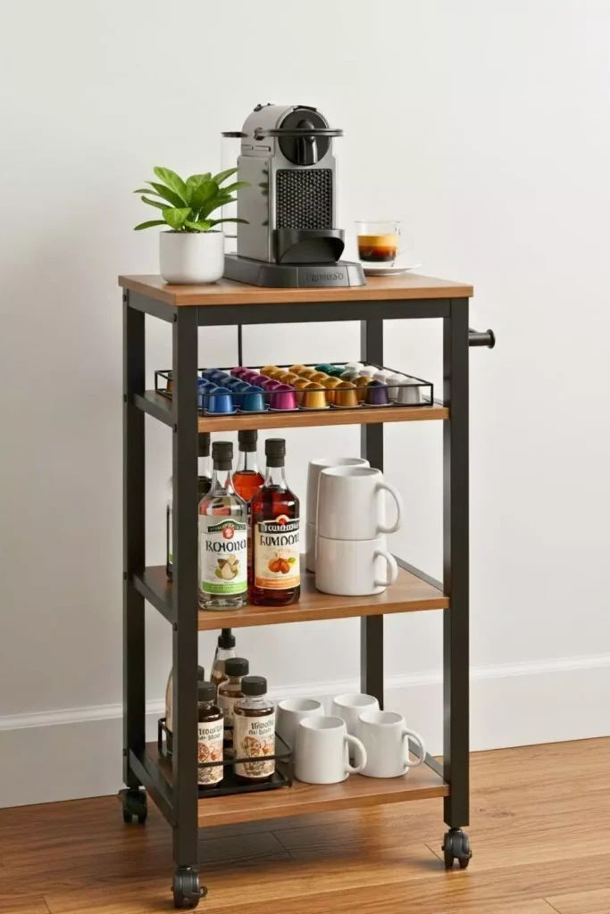 Rolling Coffee Cart for Flexible Spaces