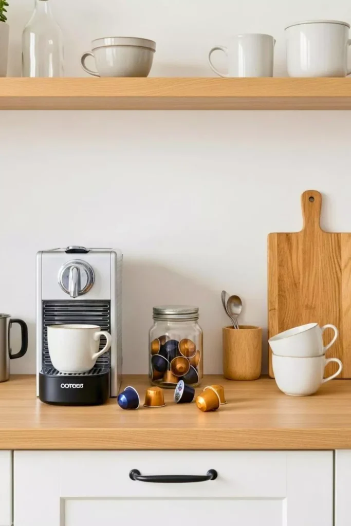 Scandinavian-Style Coffee Nook with Calm Energy