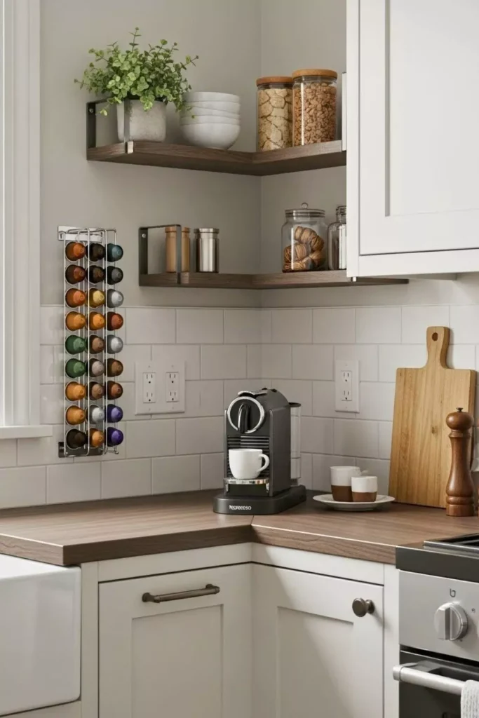 Small Kitchen Corner Nespresso Station