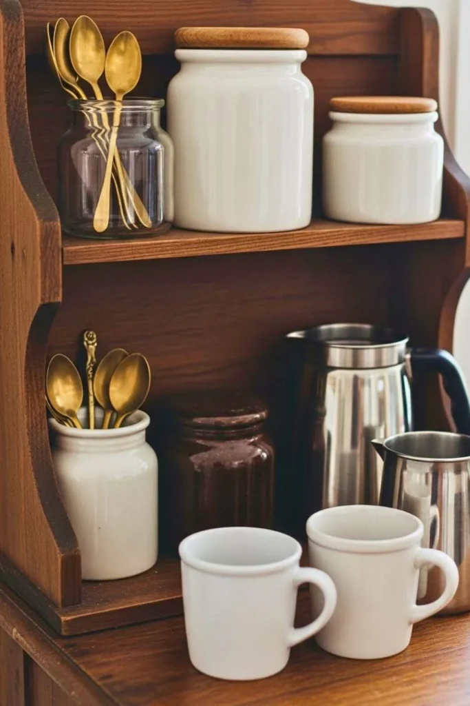 Vintage-Inspired Coffee Station with Character