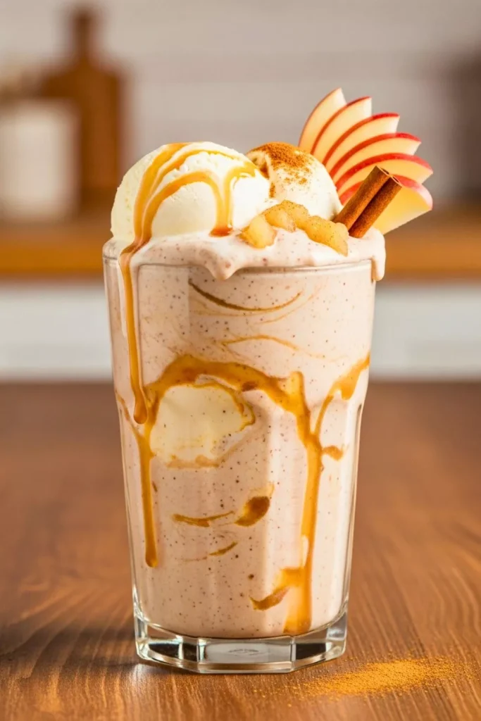 Apple Pie Vanilla Ice Cream Protein Shake