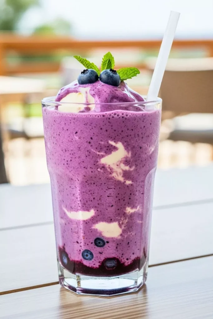 Blueberry Vanilla Ice Cream Protein Shake
