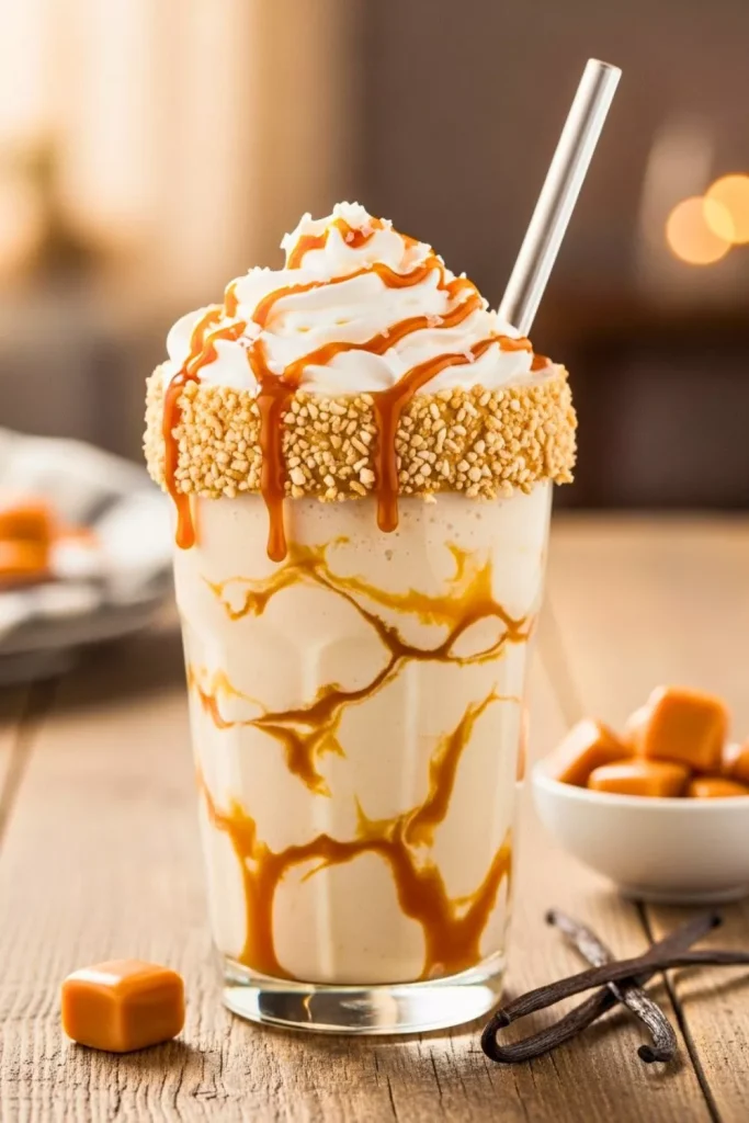 Caramel Vanilla Ice Cream Protein Shake