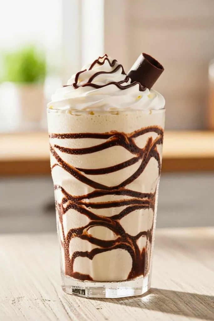 Chocolate Swirl Vanilla Ice Cream Protein Shake