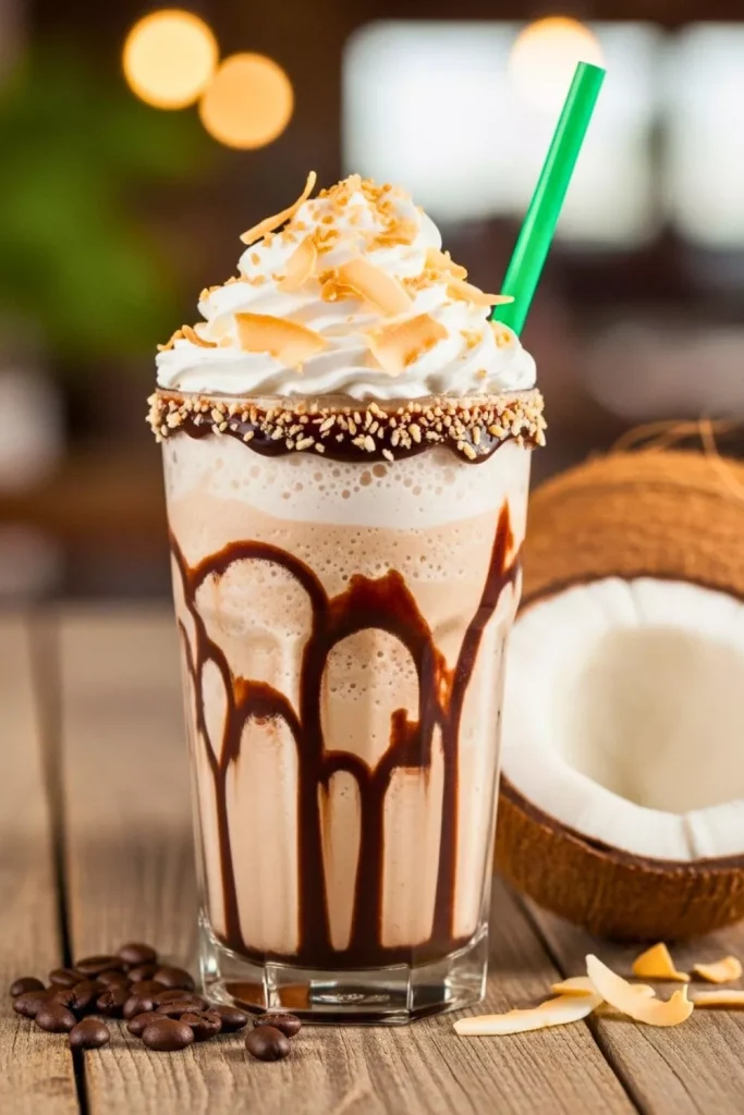 Coconut Mocha Iced Frappé