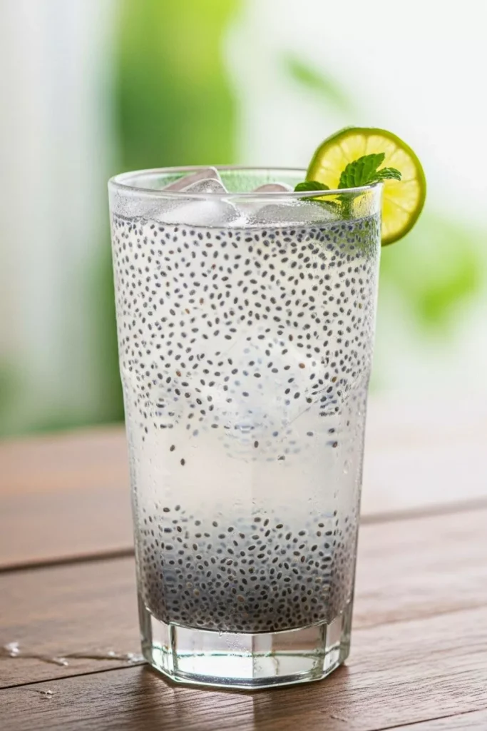 Coconut Water with Chia Seeds