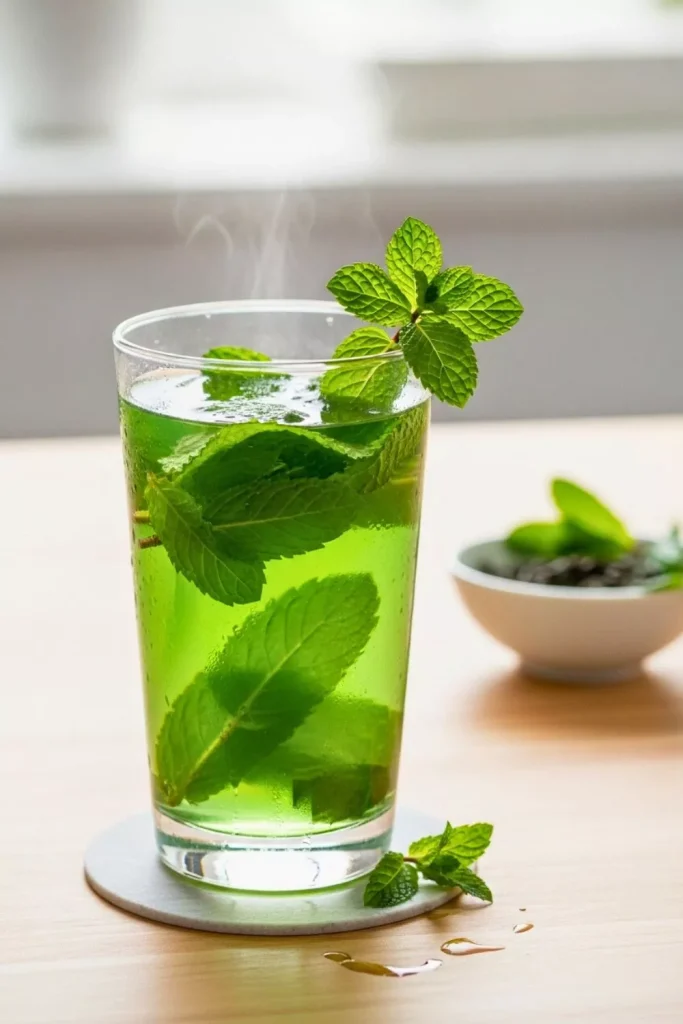 Green Tea with Fresh Mint