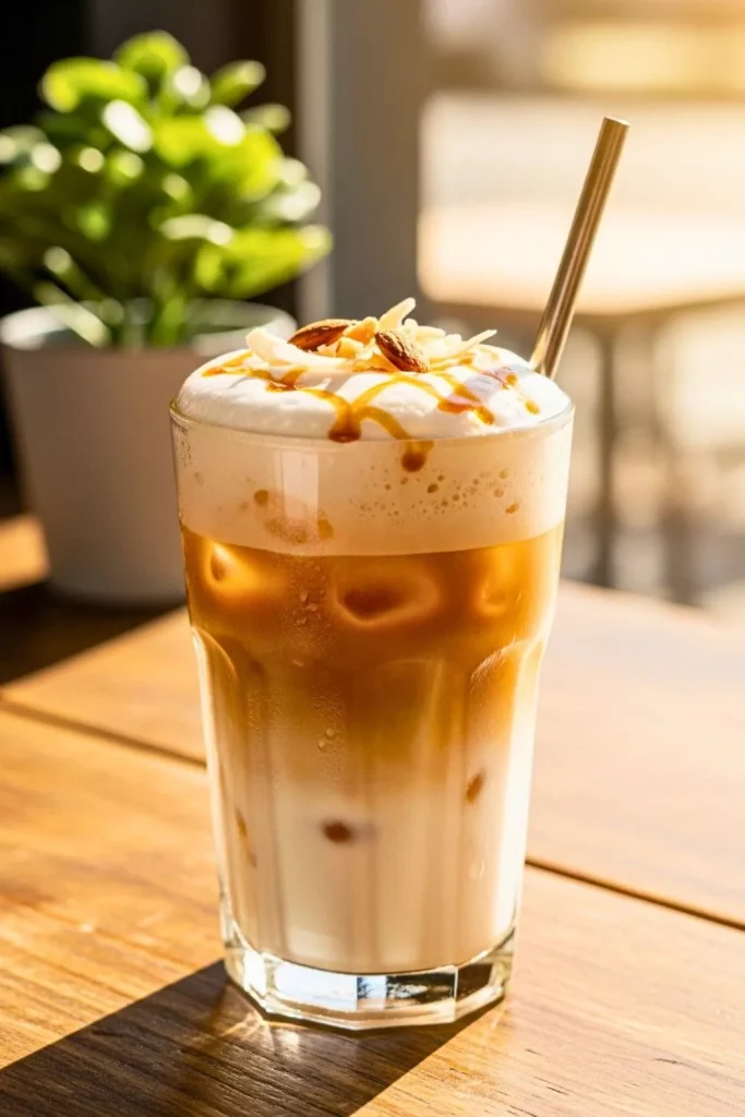 Iced Coconut Almond Latte