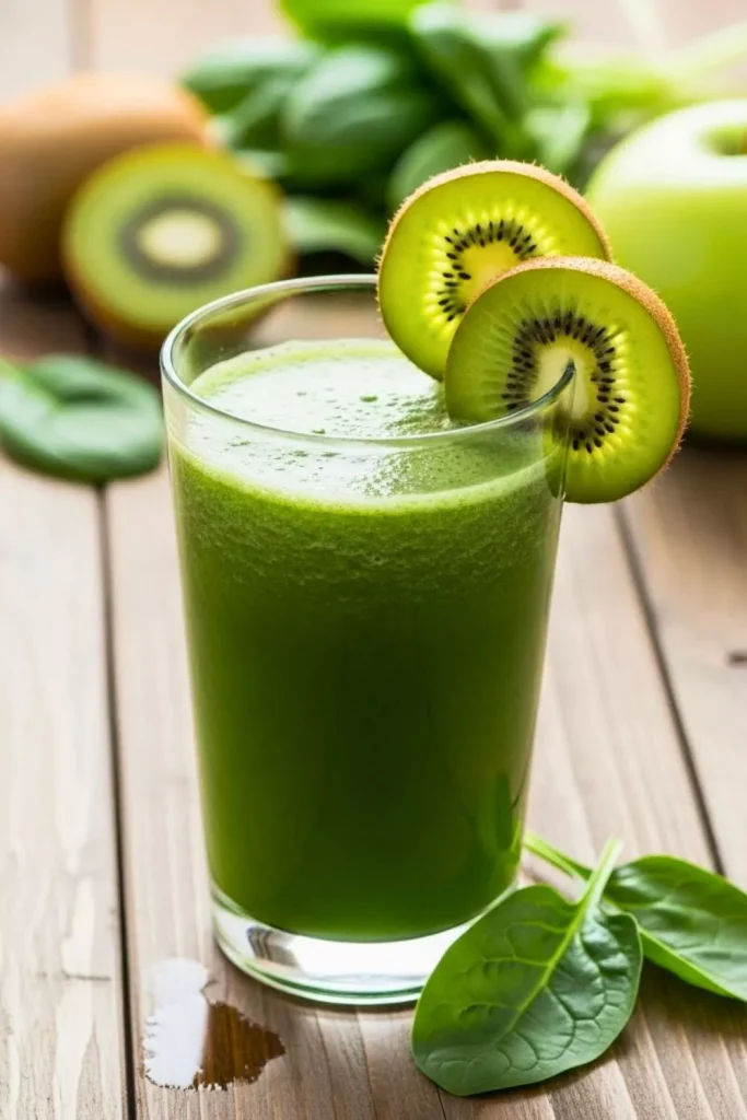 Kiwi Spinach Fresh Juice