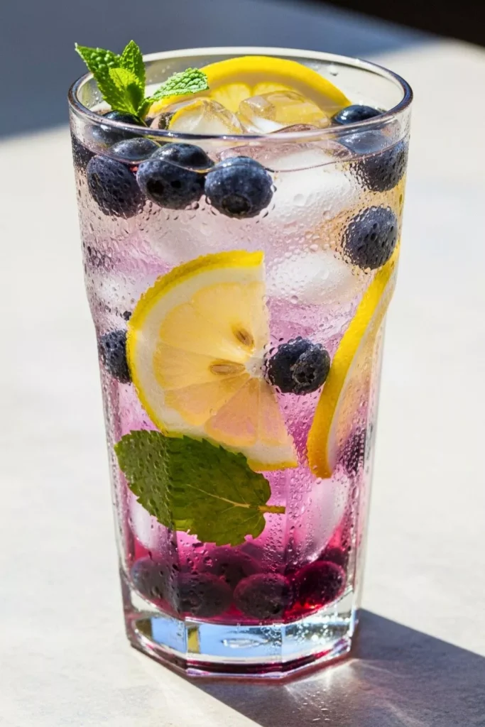 Lemon Blueberry Iced Water