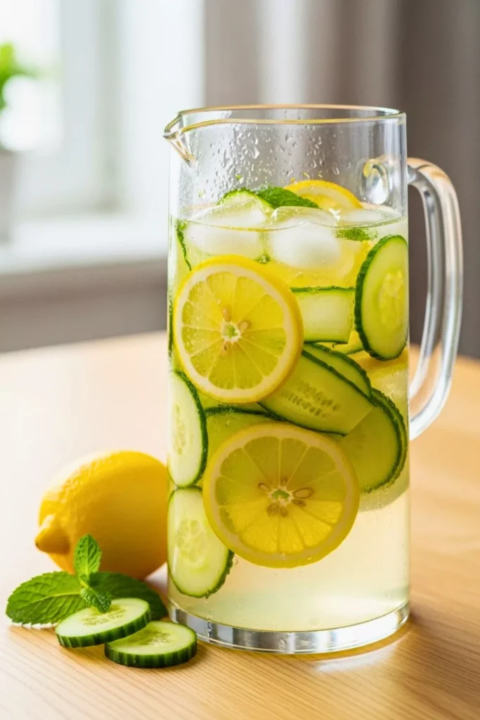 Lemon Cucumber Infused Water
