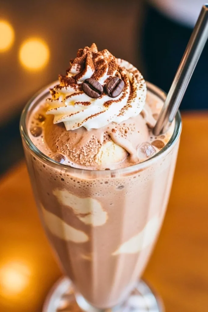 Mocha Vanilla Ice Cream Protein Shake