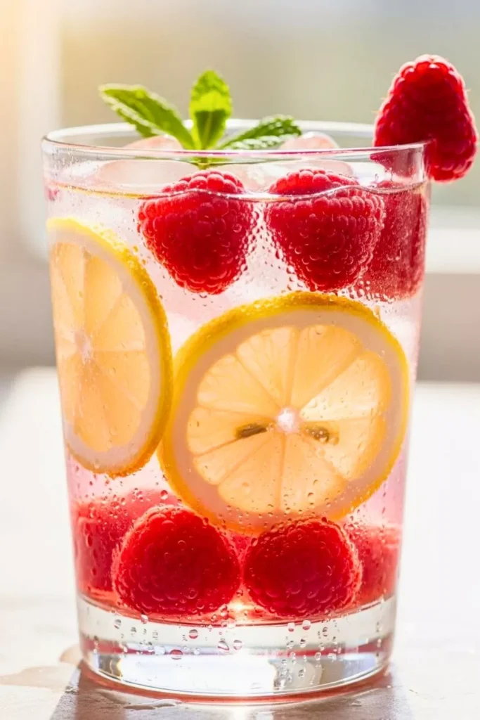 Raspberry Lemon Water
