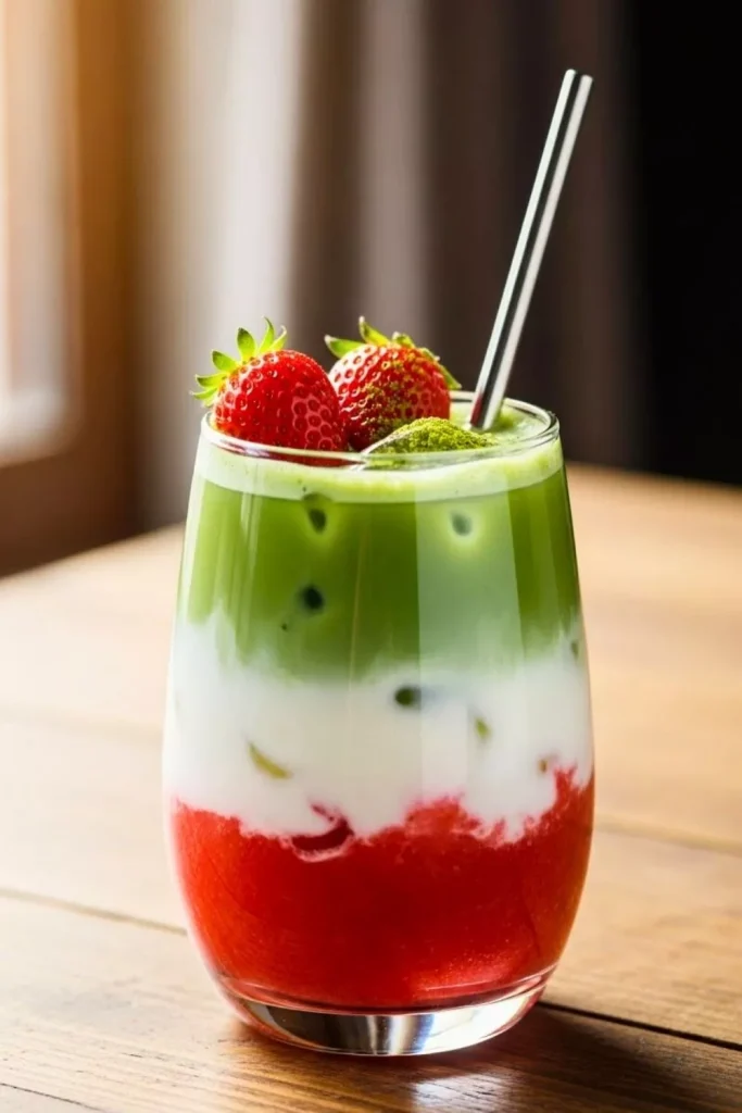 Strawberry Matcha Latte