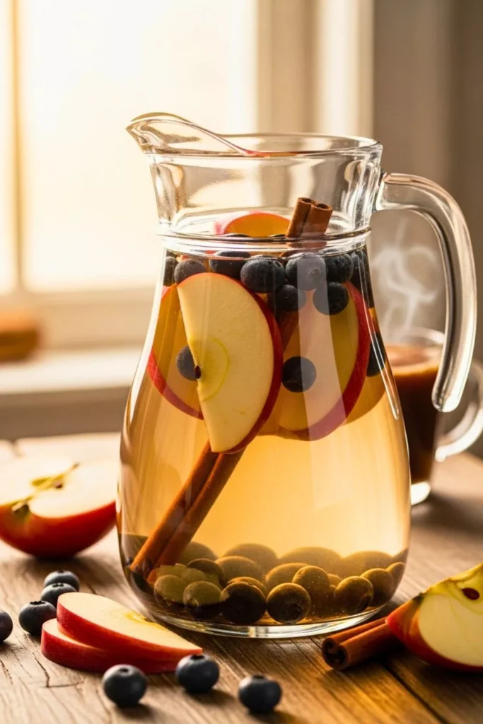 Apple Blueberry Cinnamon Water
