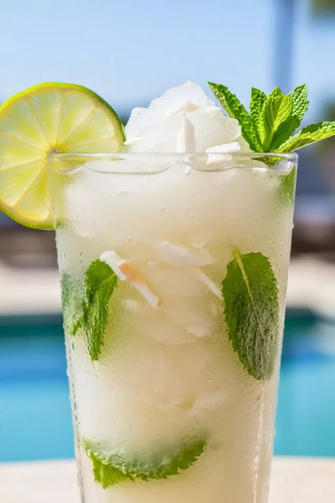 Coconut Mojito Drink Recipe With Blended Ice