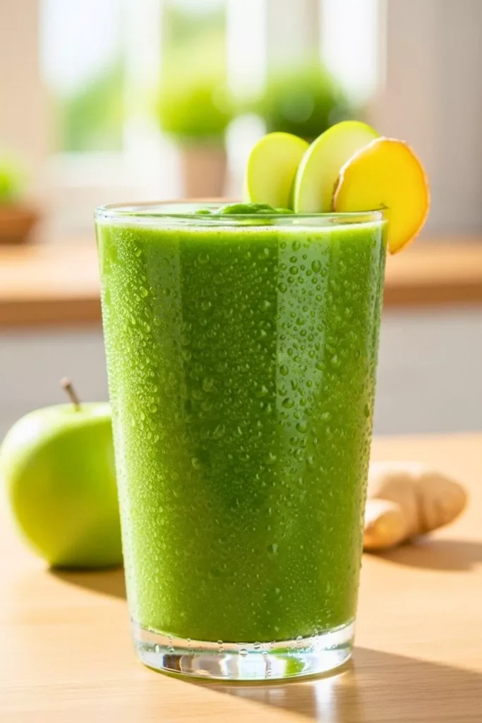 Green Ginger Apple Smoothie