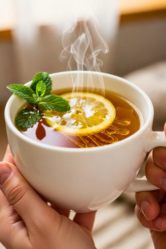 Peppermint Honey Hot Tea