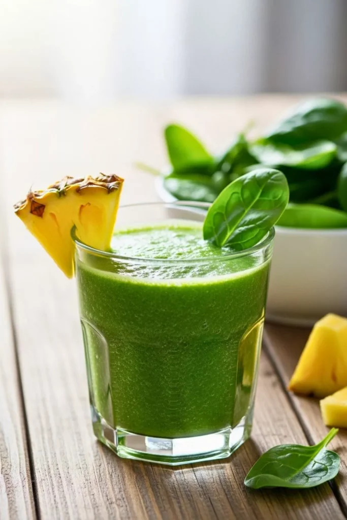 Pineapple Spinach Detox Smoothie