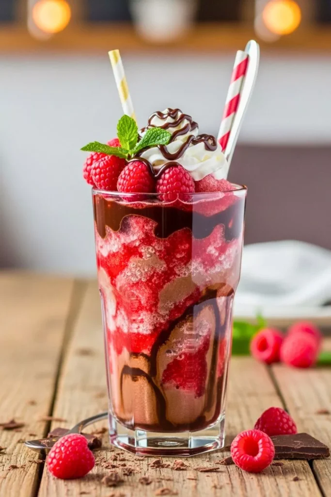 Raspberry Mocha Slushie Coffee