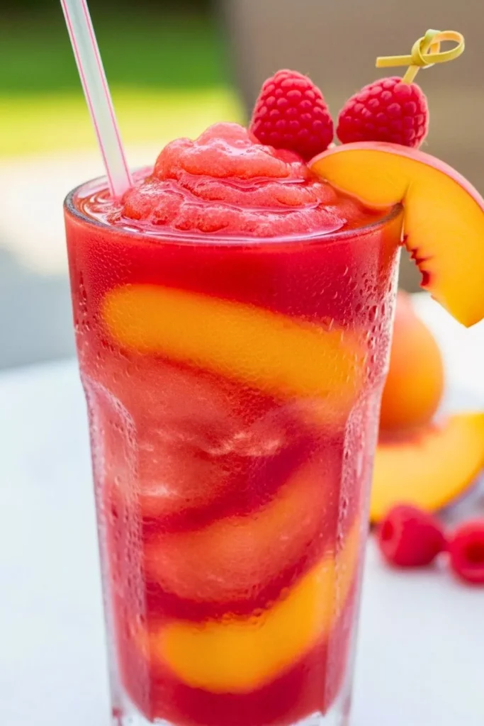 Raspberry Peach Slushie