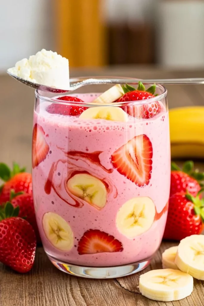 Strawberry Banana Weight Gain Smoothie
