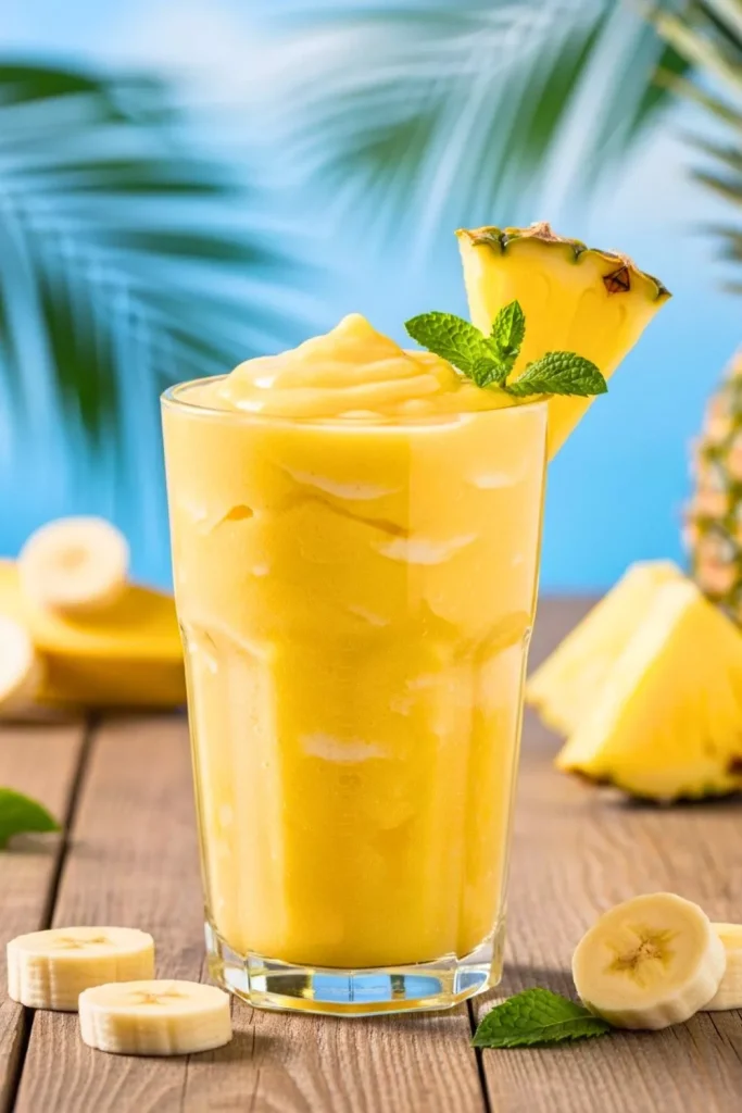 Tropical Pineapple Banana Smoothie