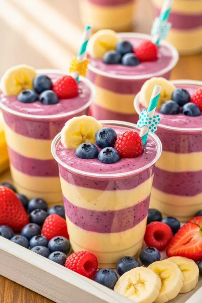 Banana Berry Smoothie Party Cups