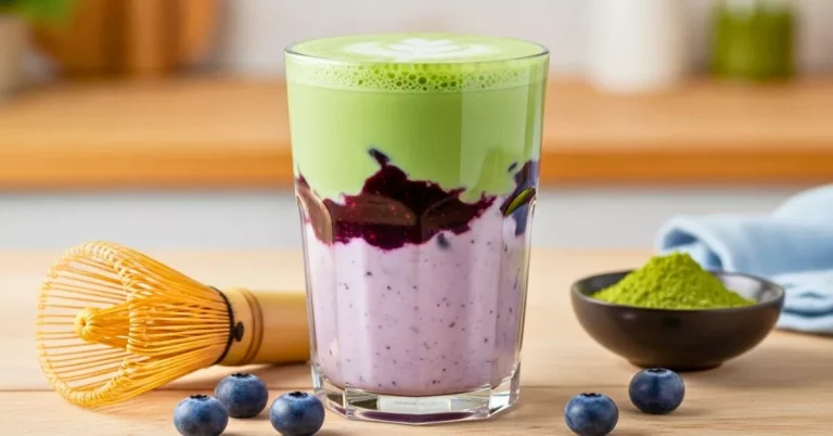 Blueberry Matcha Latte Recipe