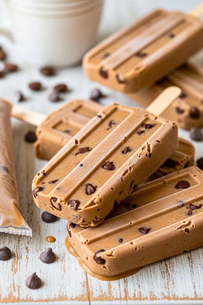 Chocolate Chip Coffee Popsicles
