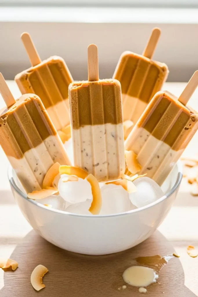 Coconut Coffee Popsicles