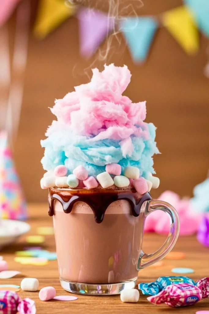 Cotton Candy Hot Chocolate for Little Parties