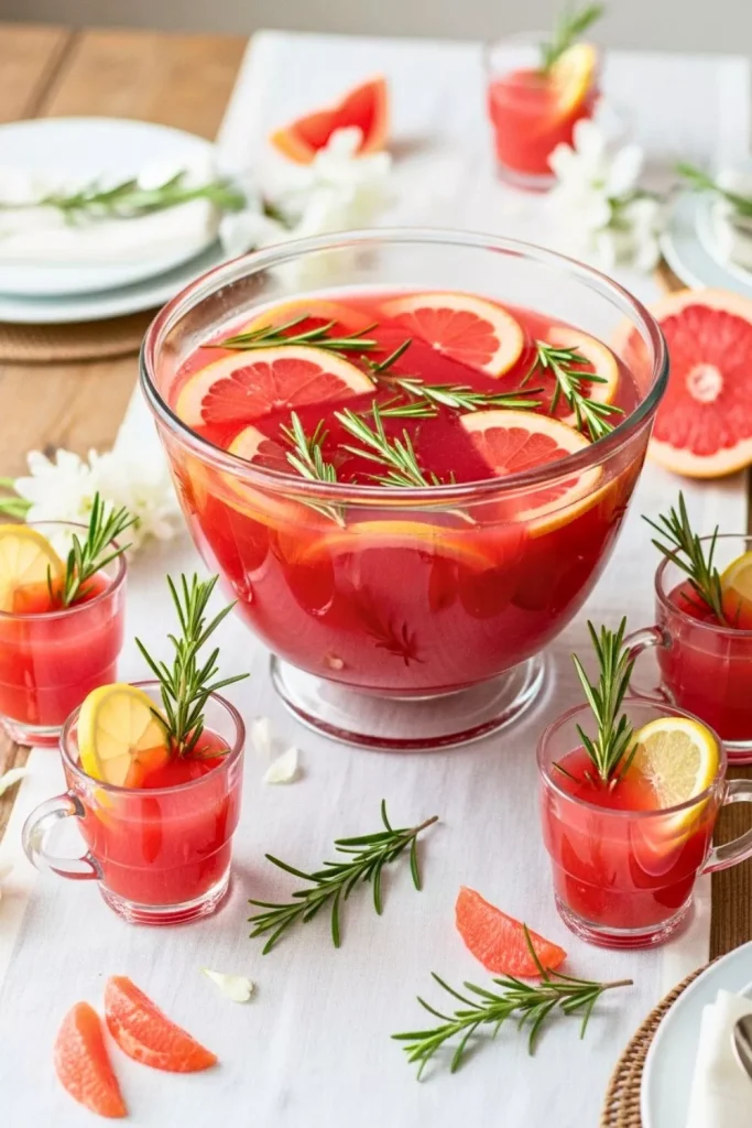 Grapefruit Rosemary Brunch Punch