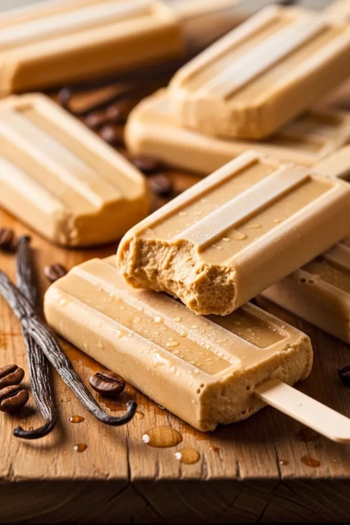 Iced Coffee Popsicles with Vanilla
