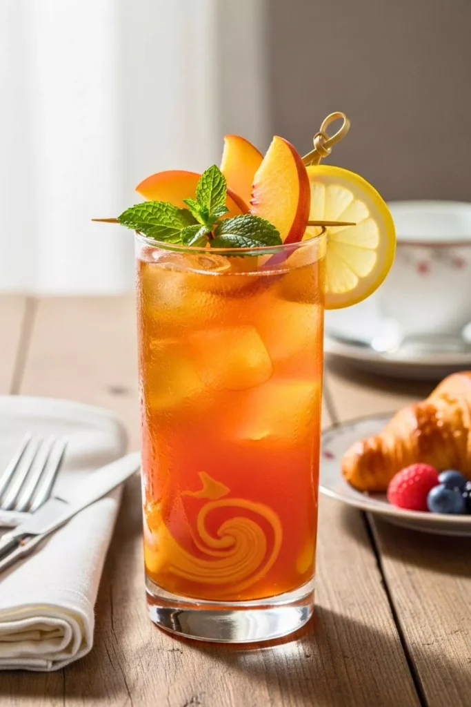 Peach Iced Tea Brunch Drink