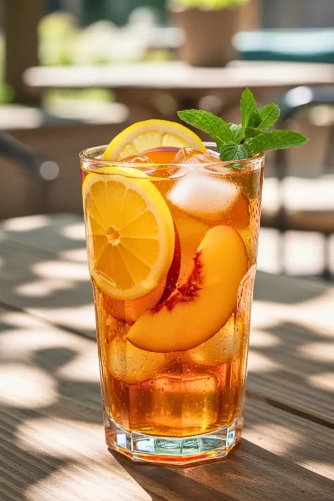 Peach Iced Tea Mocktail