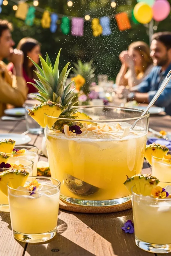 Pineapple Coconut Sparkling Punch