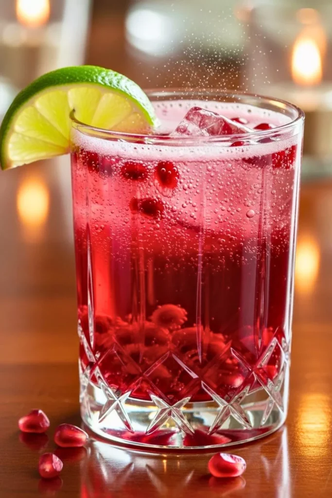 Pomegranate Lime Sparkler
