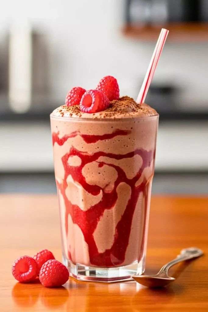 Raspberry Cocoa Protein Shake