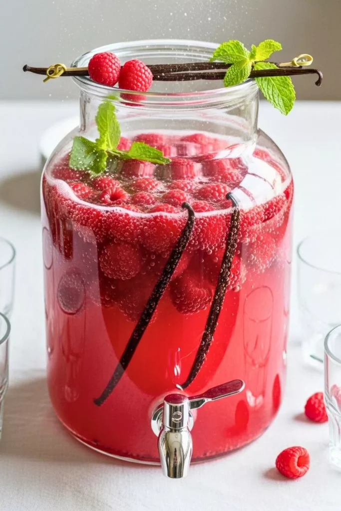 Raspberry Vanilla Sparkling Punch